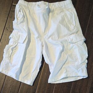 Men's White Cargo Shorts